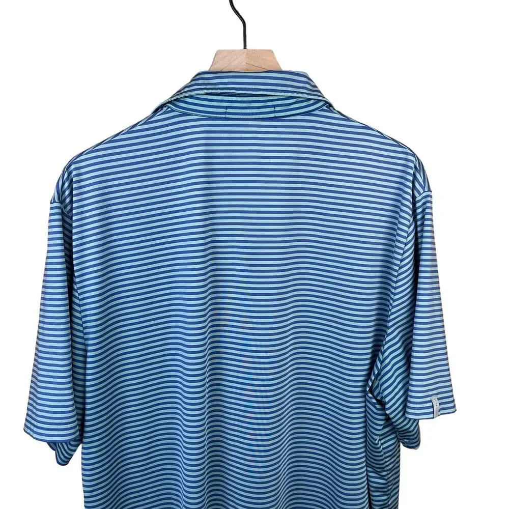 Ralph Lauren Men Golf Blue White Stripe Polo Size‎ XL Short sleeve Outdoor Shirt